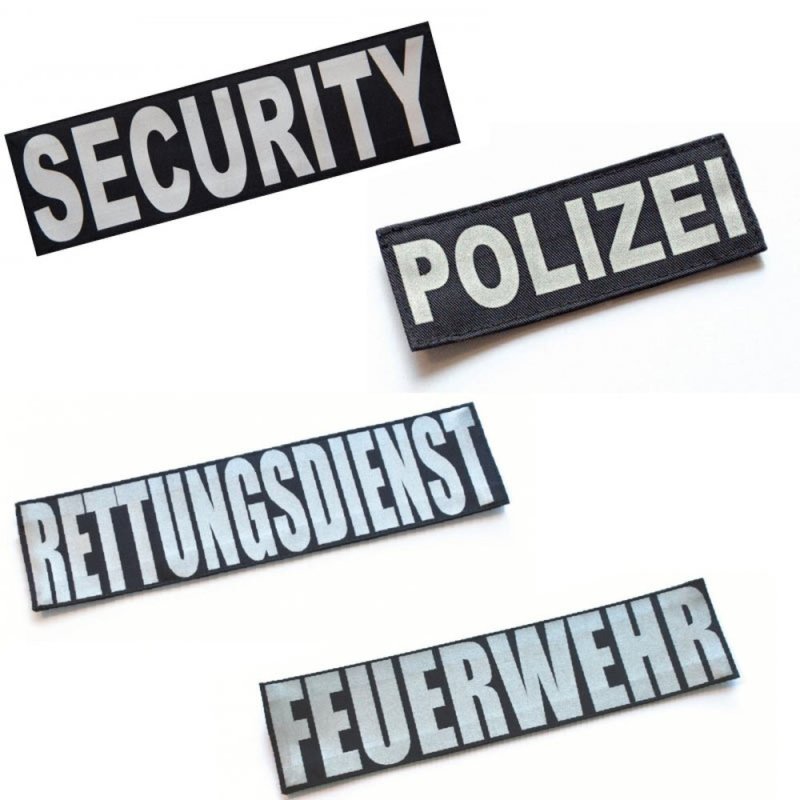 Schriftzug Patch klein 10,6x3,5cm Polizei, Security u. v. a. m.